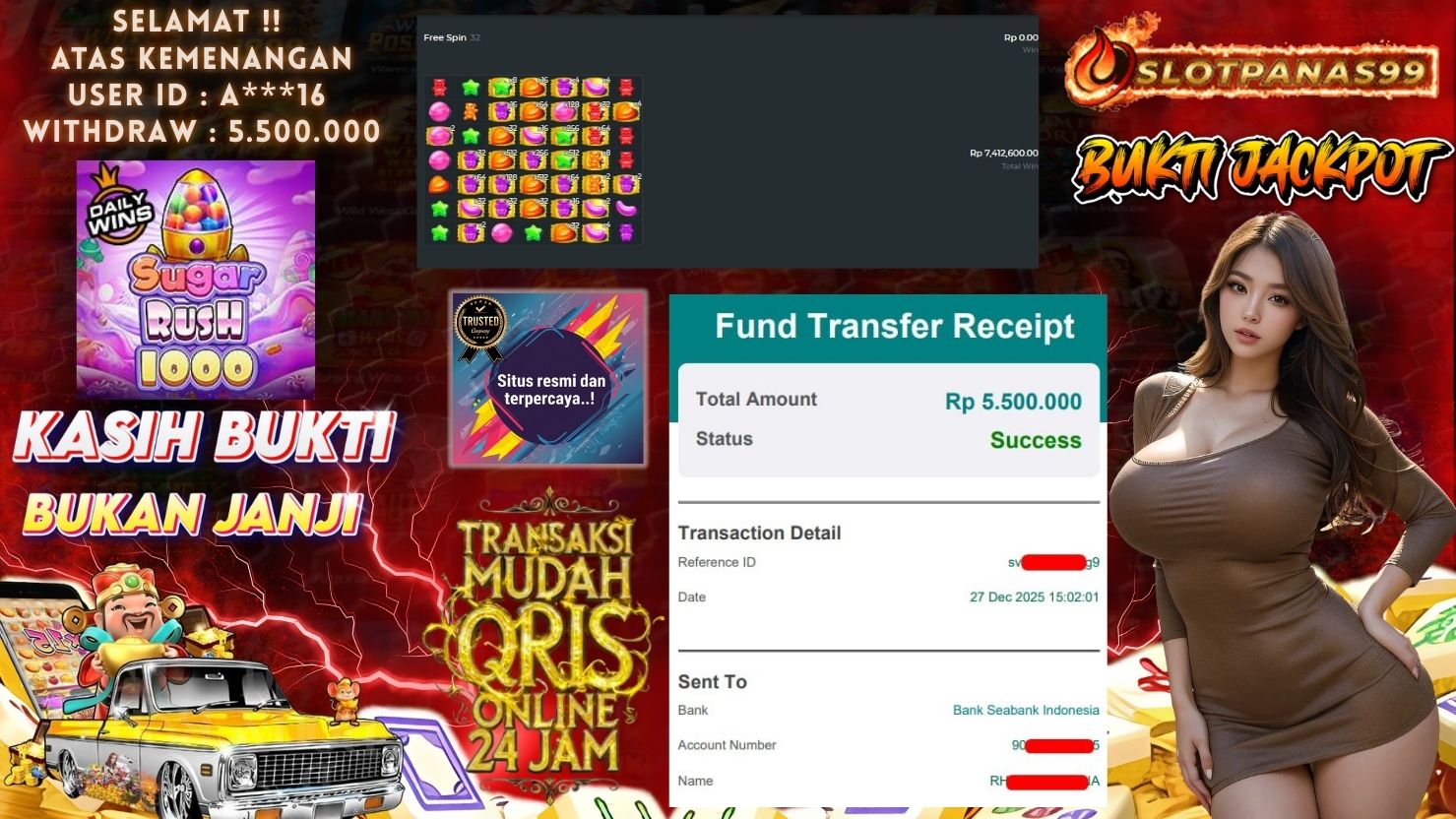 SLOTPANAS99 JACKPOT SLOT SUGAR RUSH 1000